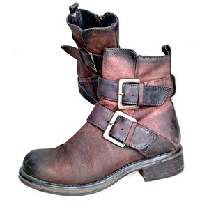 Steve Madden Motorcycle Leather Dyyson Boots